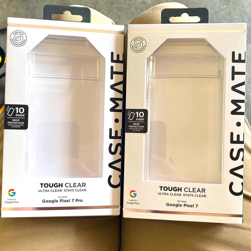 Brand New Clear Casemate tough clear phone case for Google Pixel 7- Two Avail